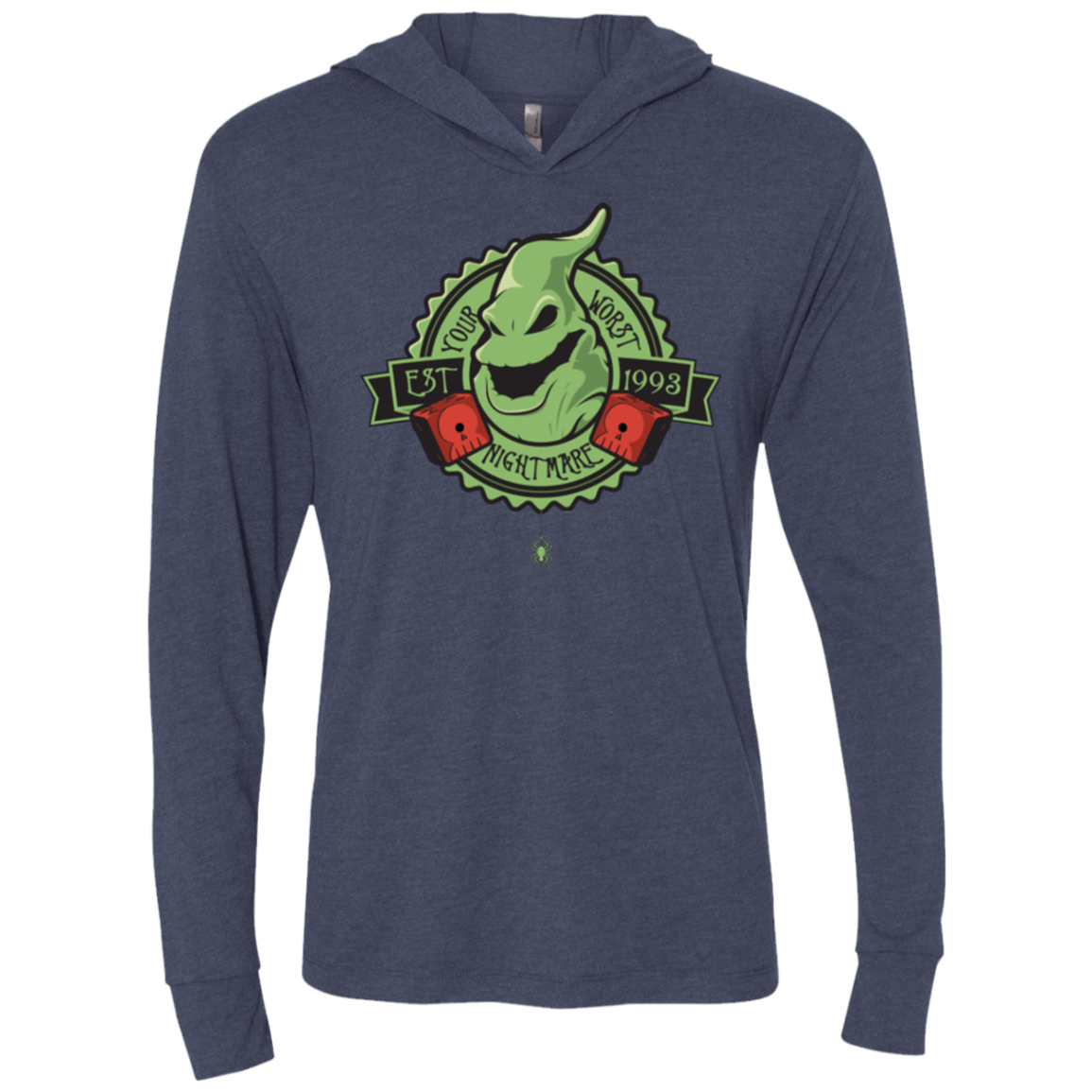 T-Shirts Vintage Navy / X-Small YOUR WORST NIGHTMARE Triblend Long Sleeve Hoodie Tee