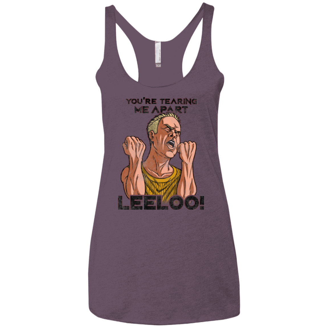T-Shirts Vintage Purple / X-Small Youre Tearing Me Apart Leeloo Women's Triblend Racerback Tank