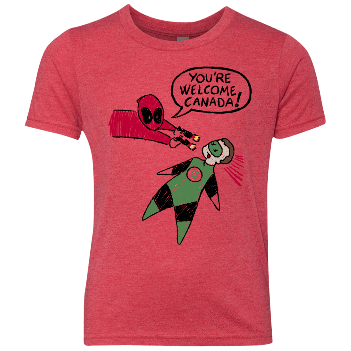 T-Shirts Vintage Red / YXS Youre Welcome Canada Youth Triblend T-Shirt