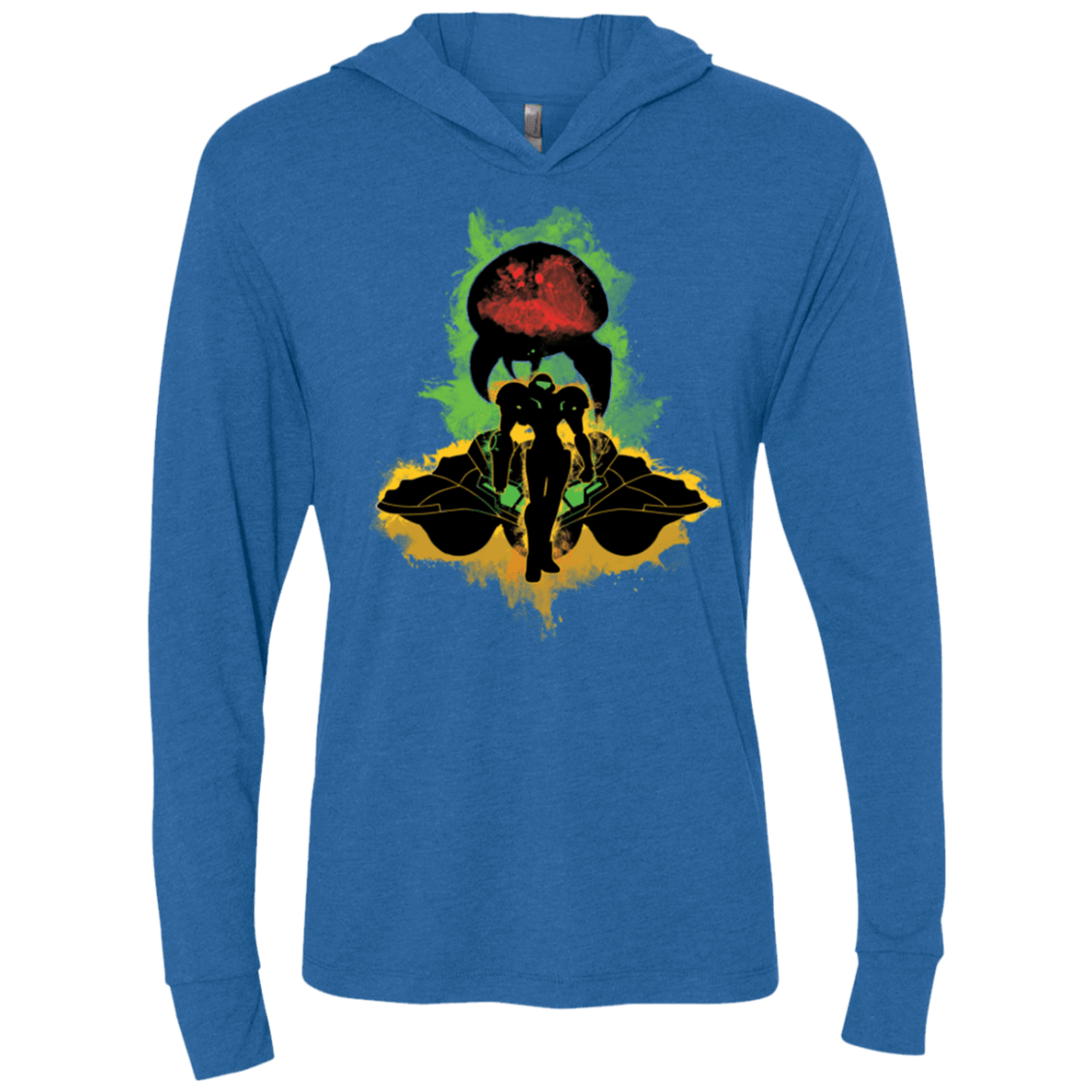 T-Shirts Vintage Royal / X-Small Zebes Conflict Triblend Long Sleeve Hoodie Tee