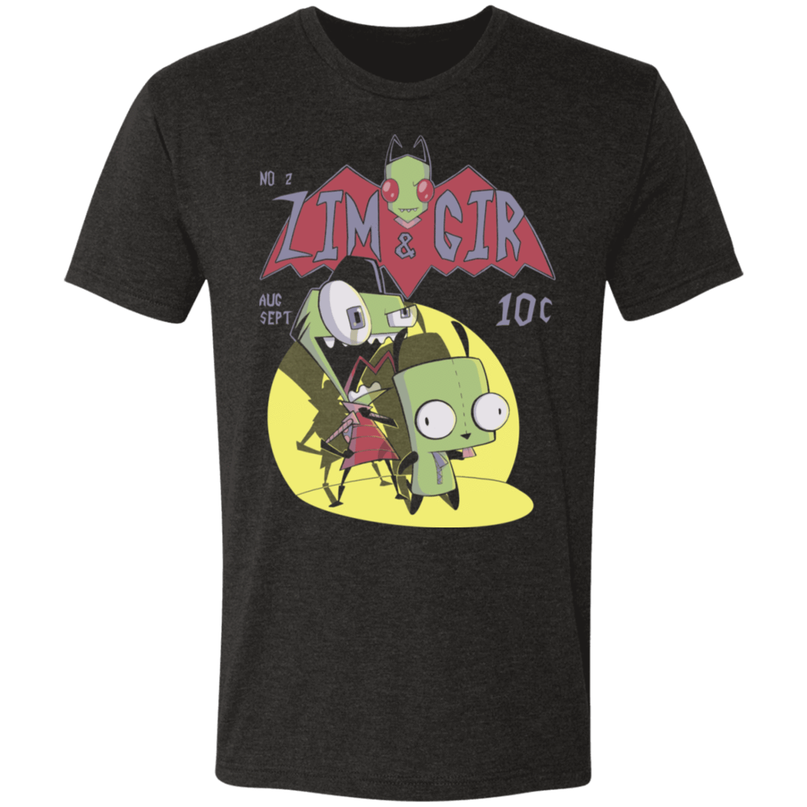 T-Shirts Vintage Black / S Zim and Gir Men's Triblend T-Shirt