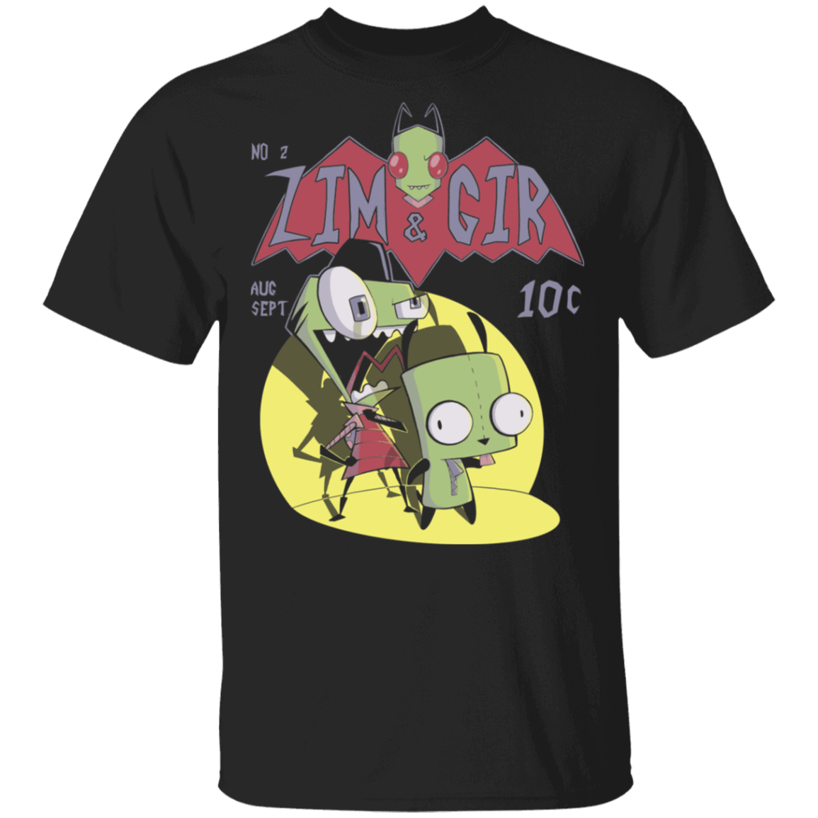 T-Shirts Black / S Zim and Gir T-Shirt