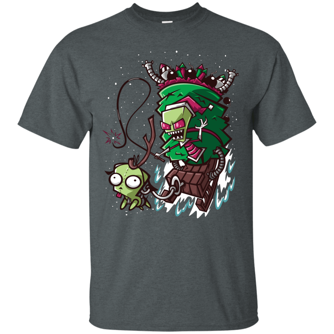 T-Shirts Dark Heather / Small Zim Stole Christmas T-Shirt