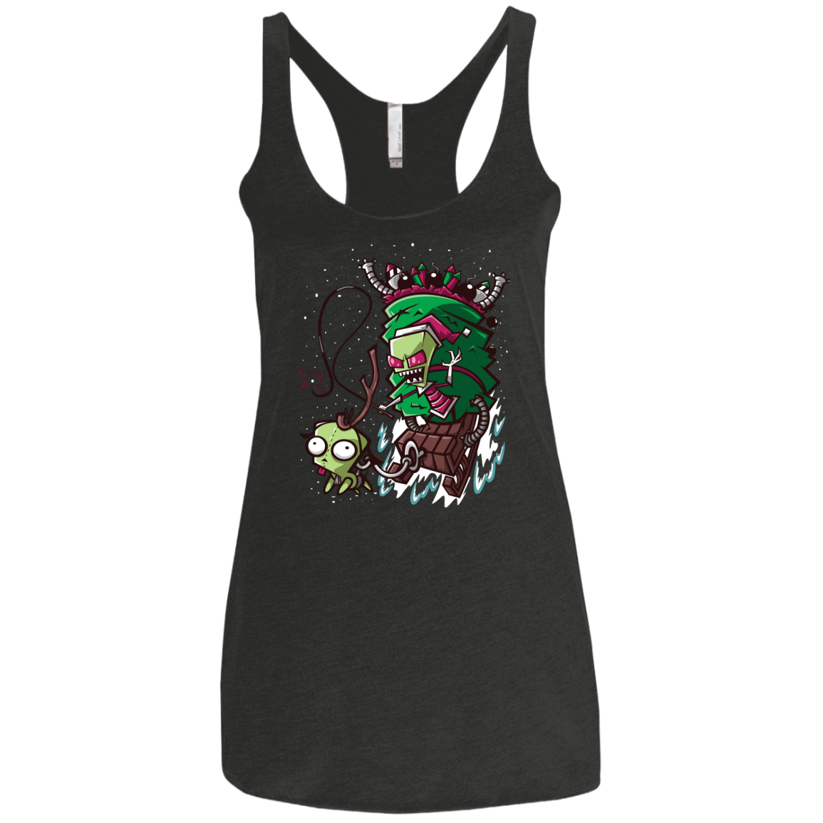 T-Shirts Vintage Black / X-Small Zim Stole Christmas Women's Triblend Racerback Tank
