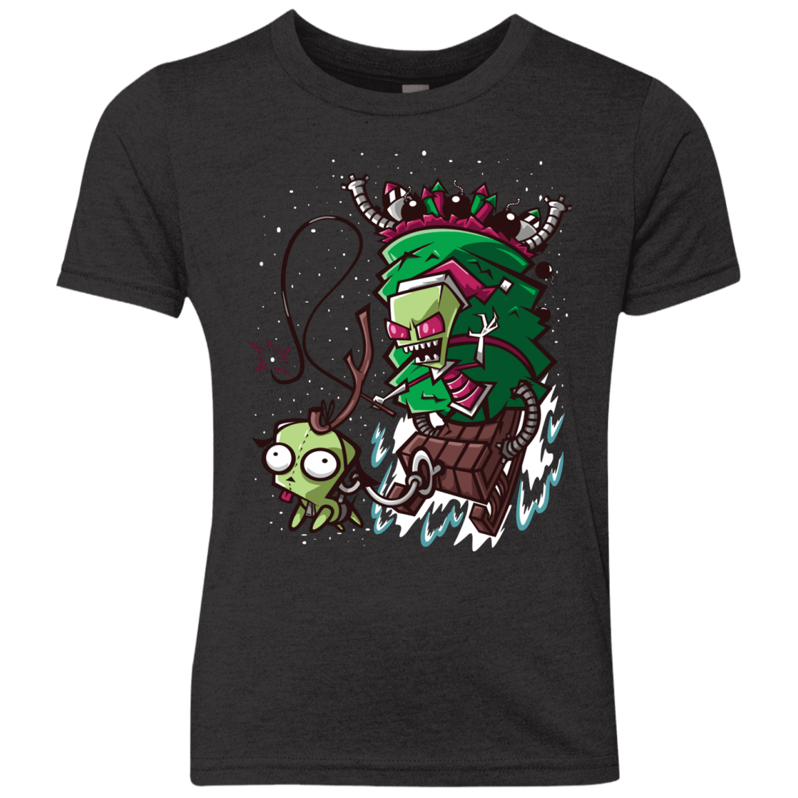 T-Shirts Vintage Black / YXS Zim Stole Christmas Youth Triblend T-Shirt