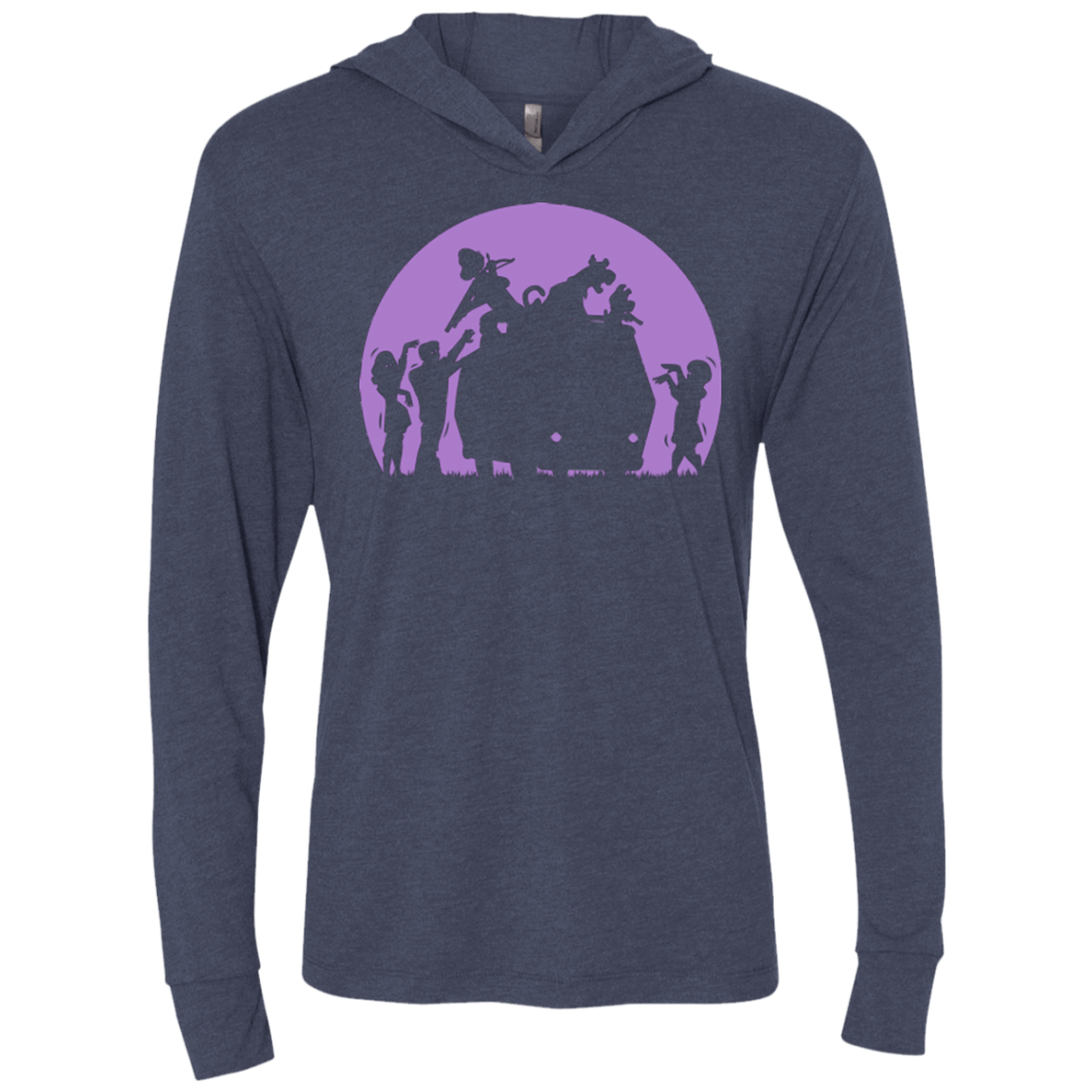 T-Shirts Vintage Navy / X-Small Zoinks They're Zombies Triblend Long Sleeve Hoodie Tee