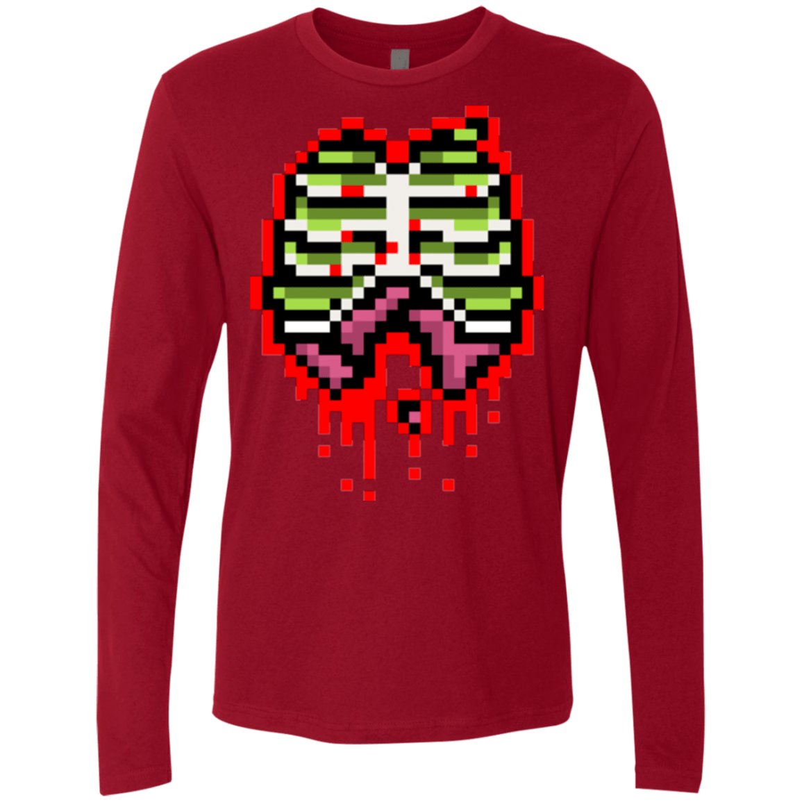 T-Shirts Cardinal / Small Zombie Guts Men's Premium Long Sleeve