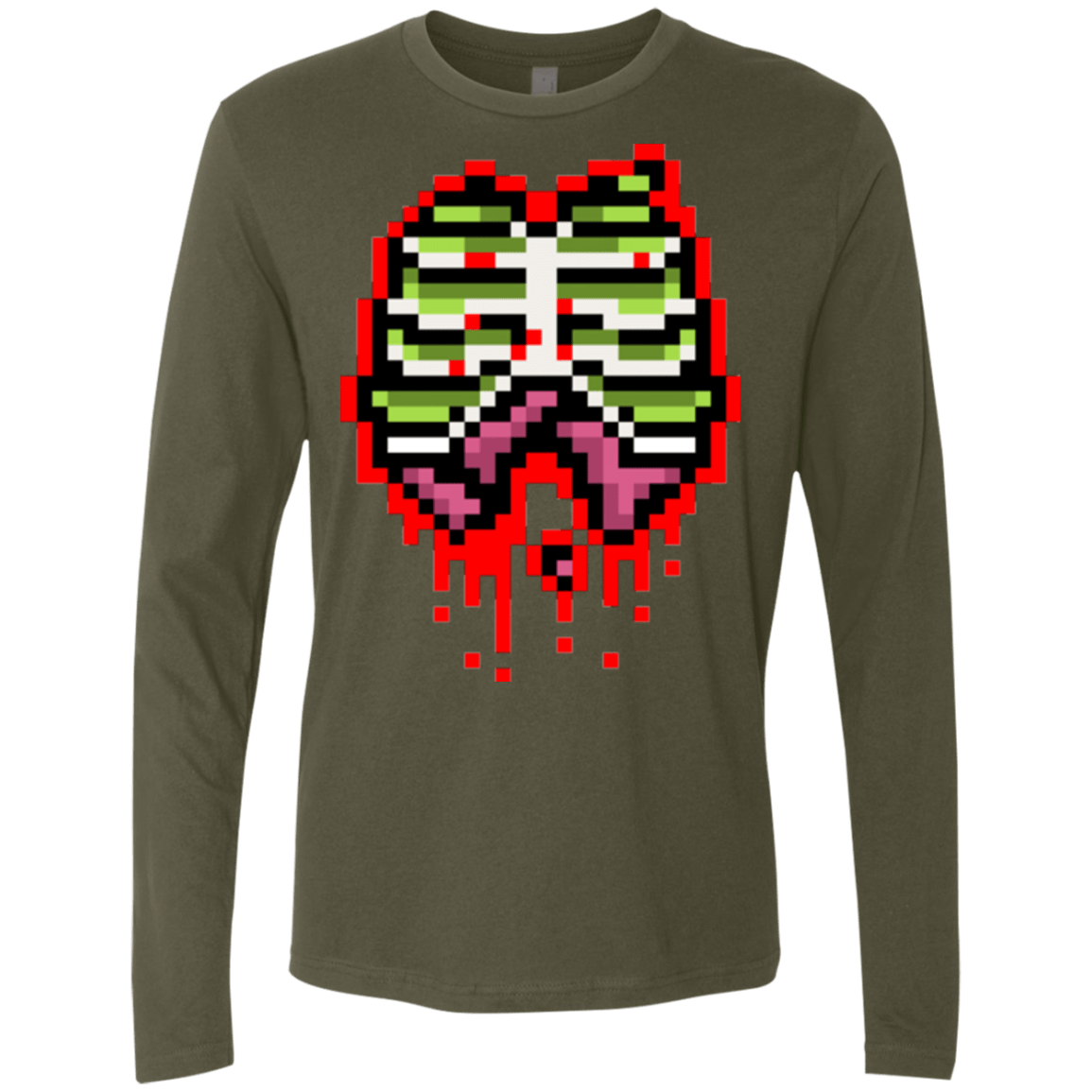 T-Shirts Military Green / Small Zombie Guts Men's Premium Long Sleeve