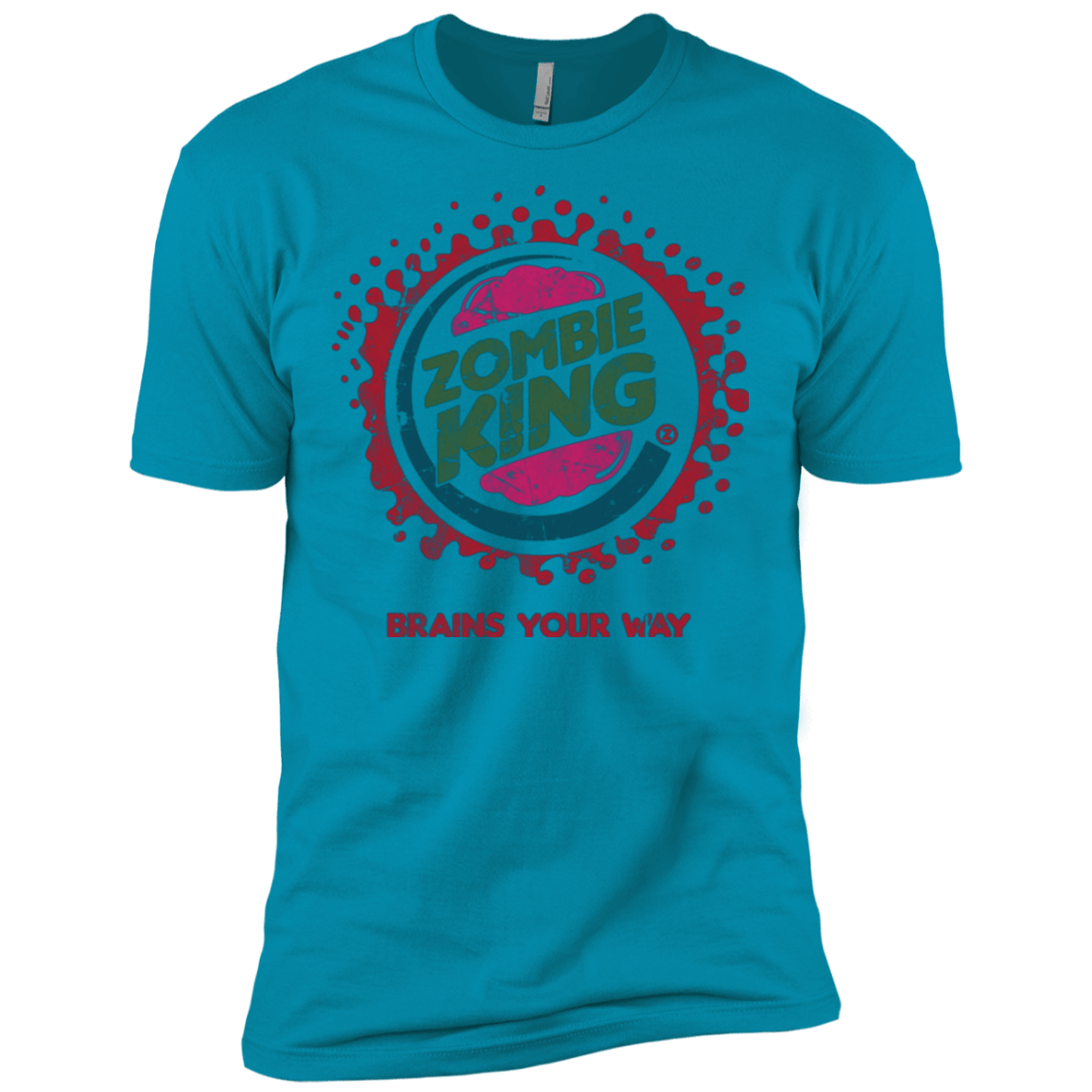 T-Shirts Turquoise / X-Small Zombie King Men's Premium T-Shirt