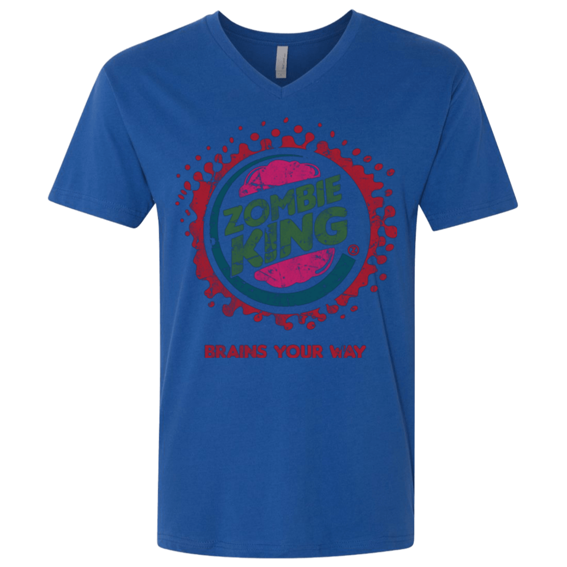 T-Shirts Royal / X-Small Zombie King Men's Premium V-Neck