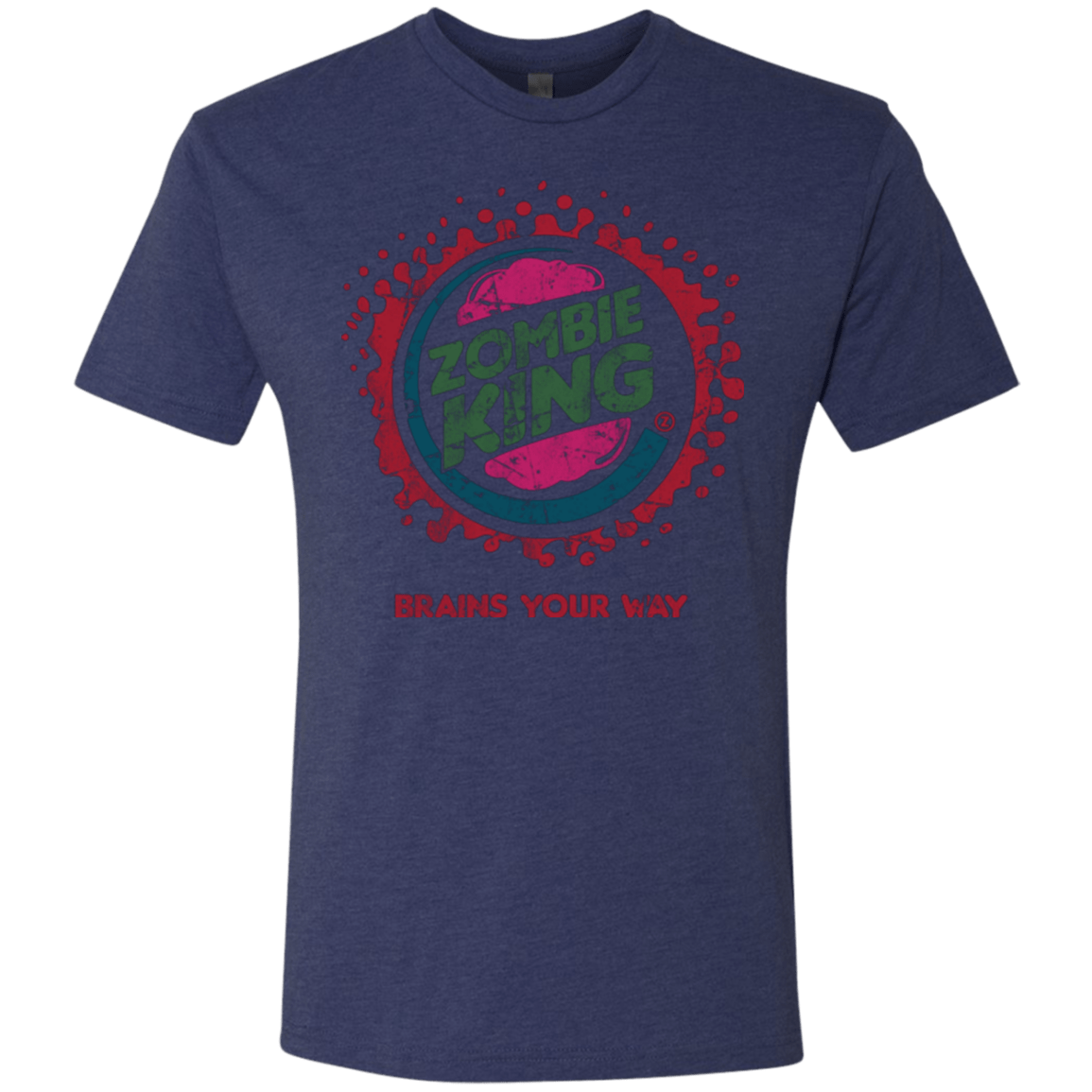 T-Shirts Vintage Navy / Small Zombie King Men's Triblend T-Shirt