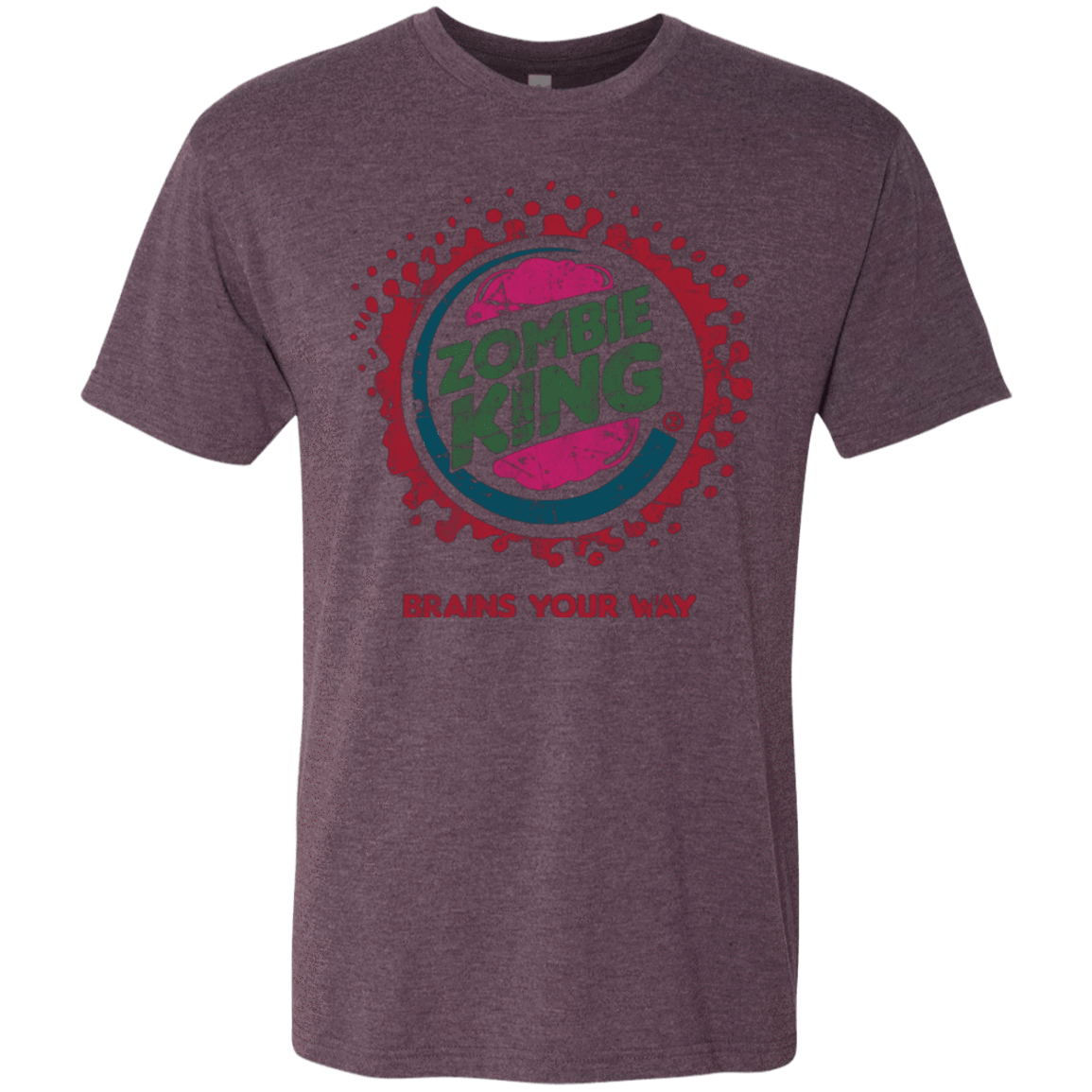 T-Shirts Vintage Purple / Small Zombie King Men's Triblend T-Shirt