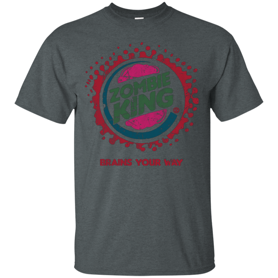 T-Shirts Dark Heather / Small Zombie King T-Shirt