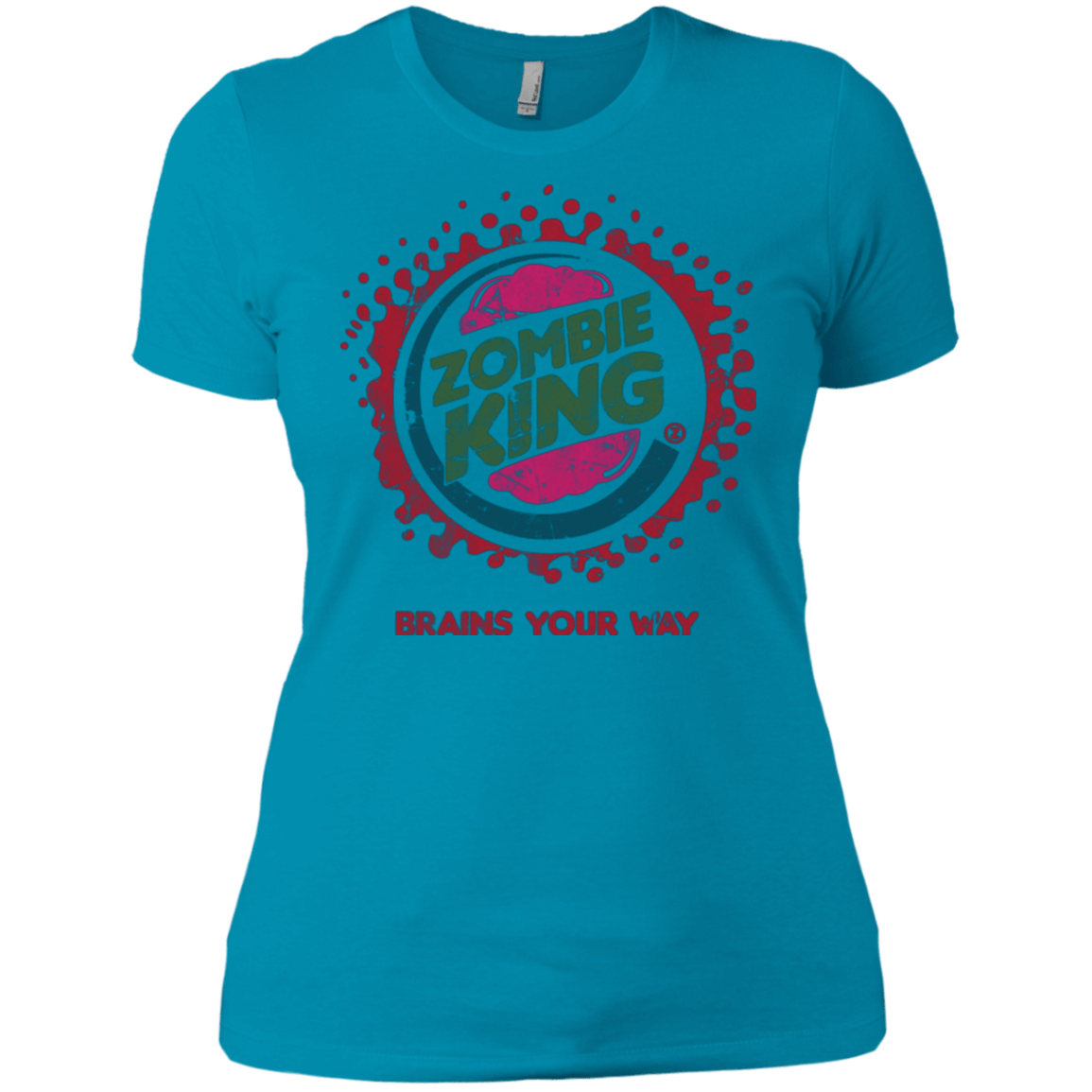 T-Shirts Turquoise / X-Small Zombie King Women's Premium T-Shirt
