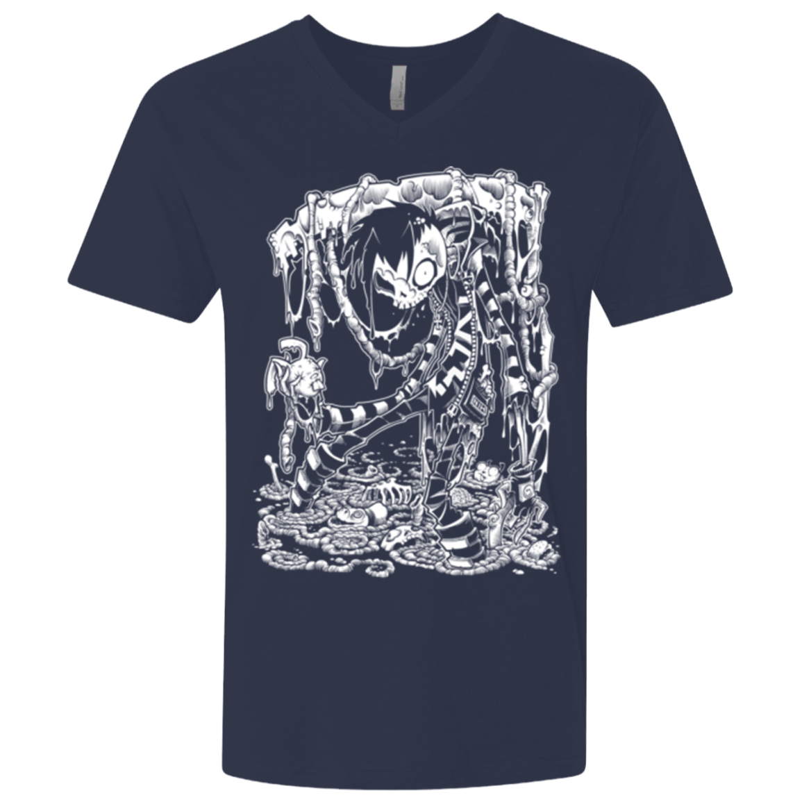 T-Shirts Midnight Navy / X-Small Zombnny Men's Premium V-Neck