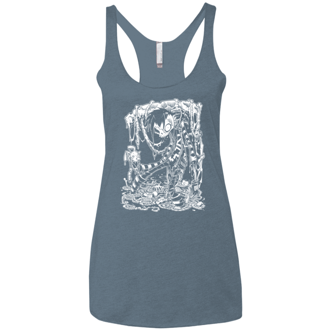 T-Shirts Indigo / X-Small Zombnny Women's Triblend Racerback Tank