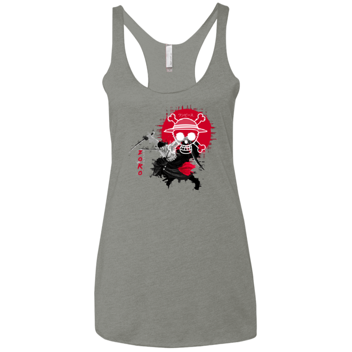 T-Shirts Venetian Grey / X-Small Zoro Women's Triblend Racerback Tank
