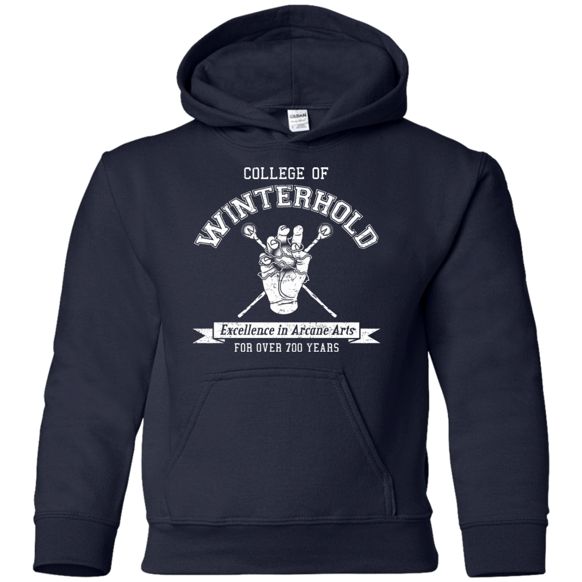 Youth_Hoodie Navy / YS College of Winterhold Youth Hoodie