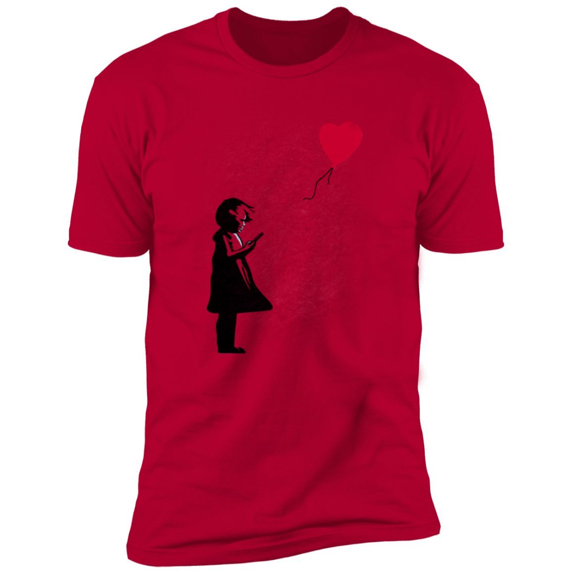 Girl With Phone Men's Premium T-Shirt