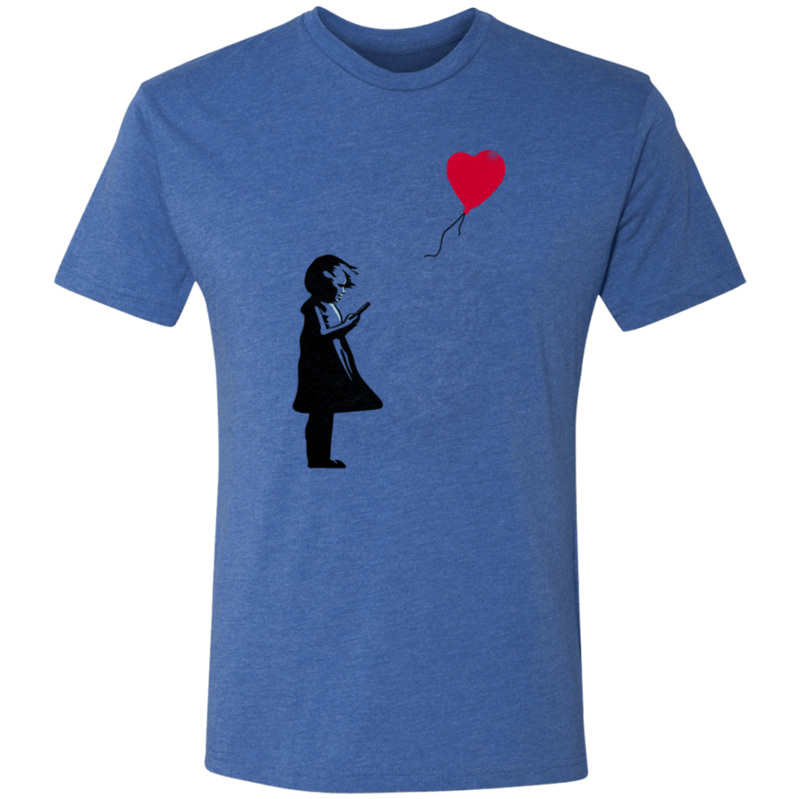 Girl With Phone Men's Triblend T-Shirt