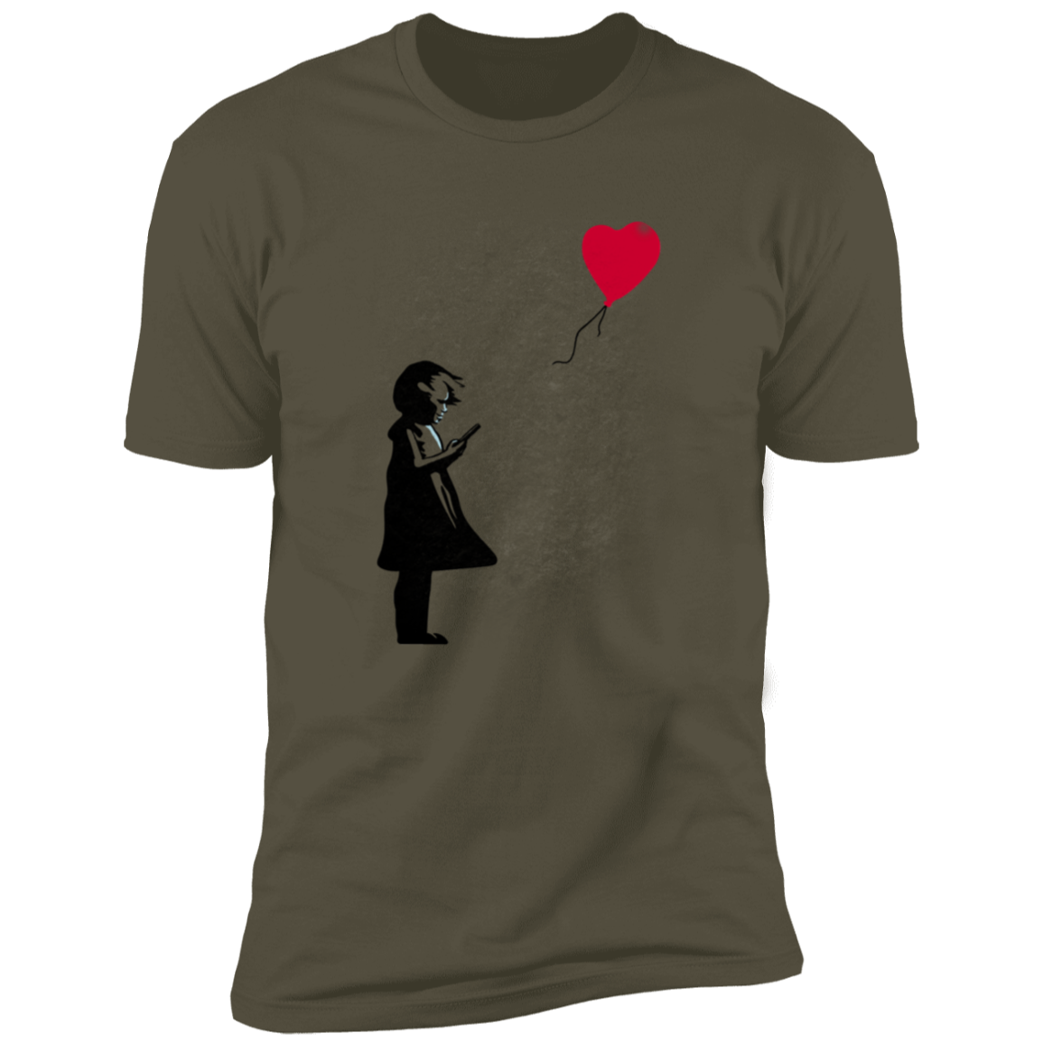Girl With Phone Men's Premium T-Shirt