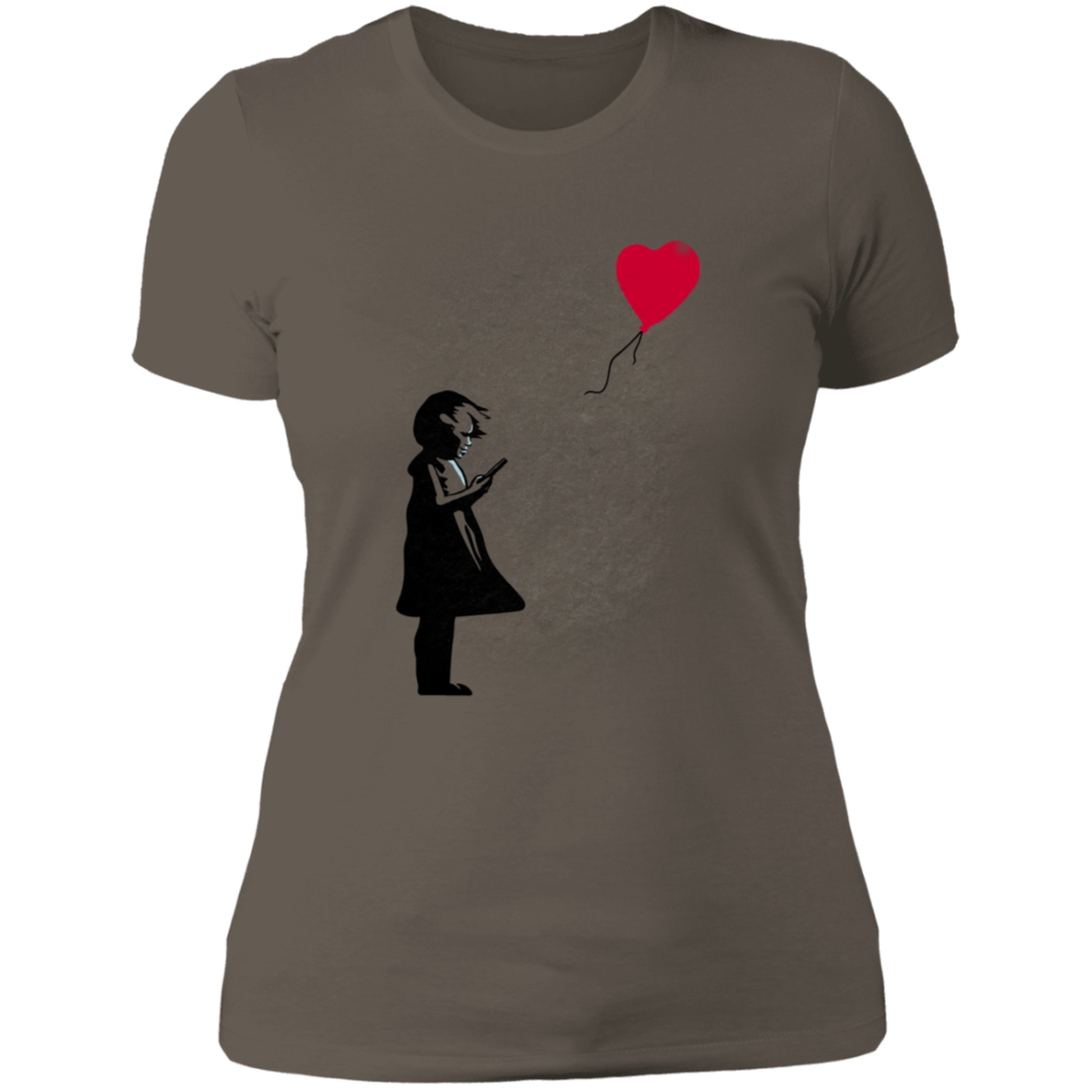 Girl With Phone Women's Premium T-Shirt