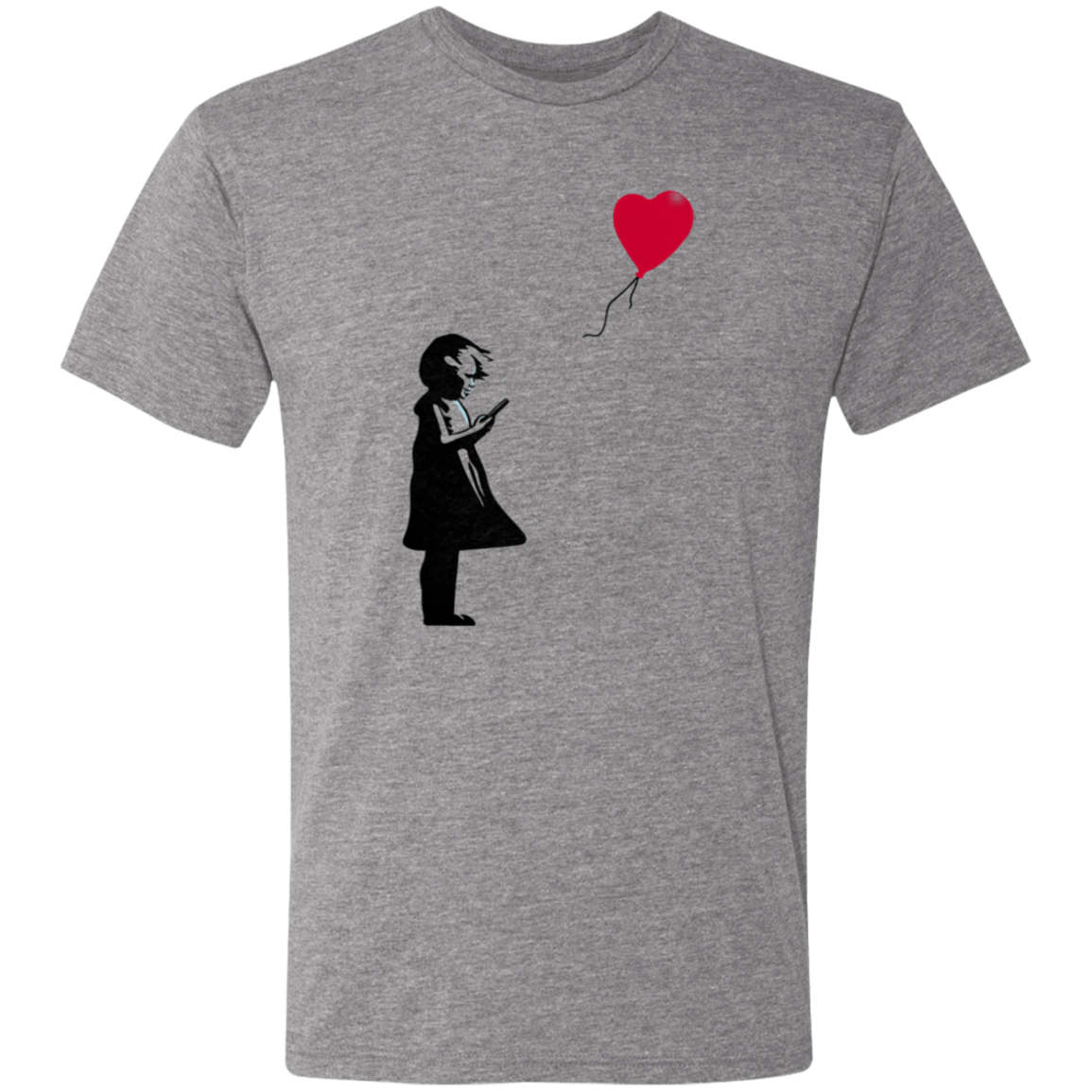 Girl With Phone Men's Triblend T-Shirt