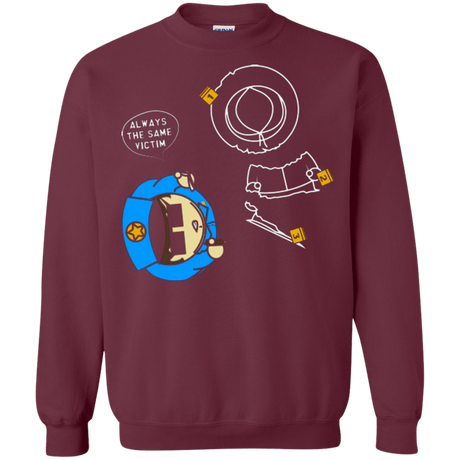 Sweatshirts Maroon / Small ALWAYS THE SAME VICTIM Crewneck Sweatshirt