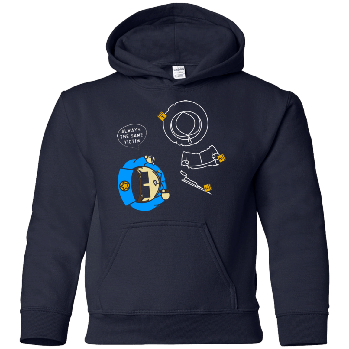 Sweatshirts Navy / YS ALWAYS THE SAME VICTIM Youth Hoodie