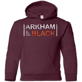 Sweatshirts Maroon / YS Arkham Black Youth Hoodie