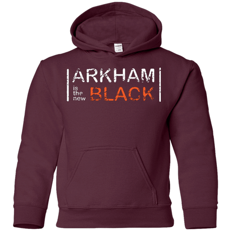 Sweatshirts Maroon / YS Arkham Black Youth Hoodie