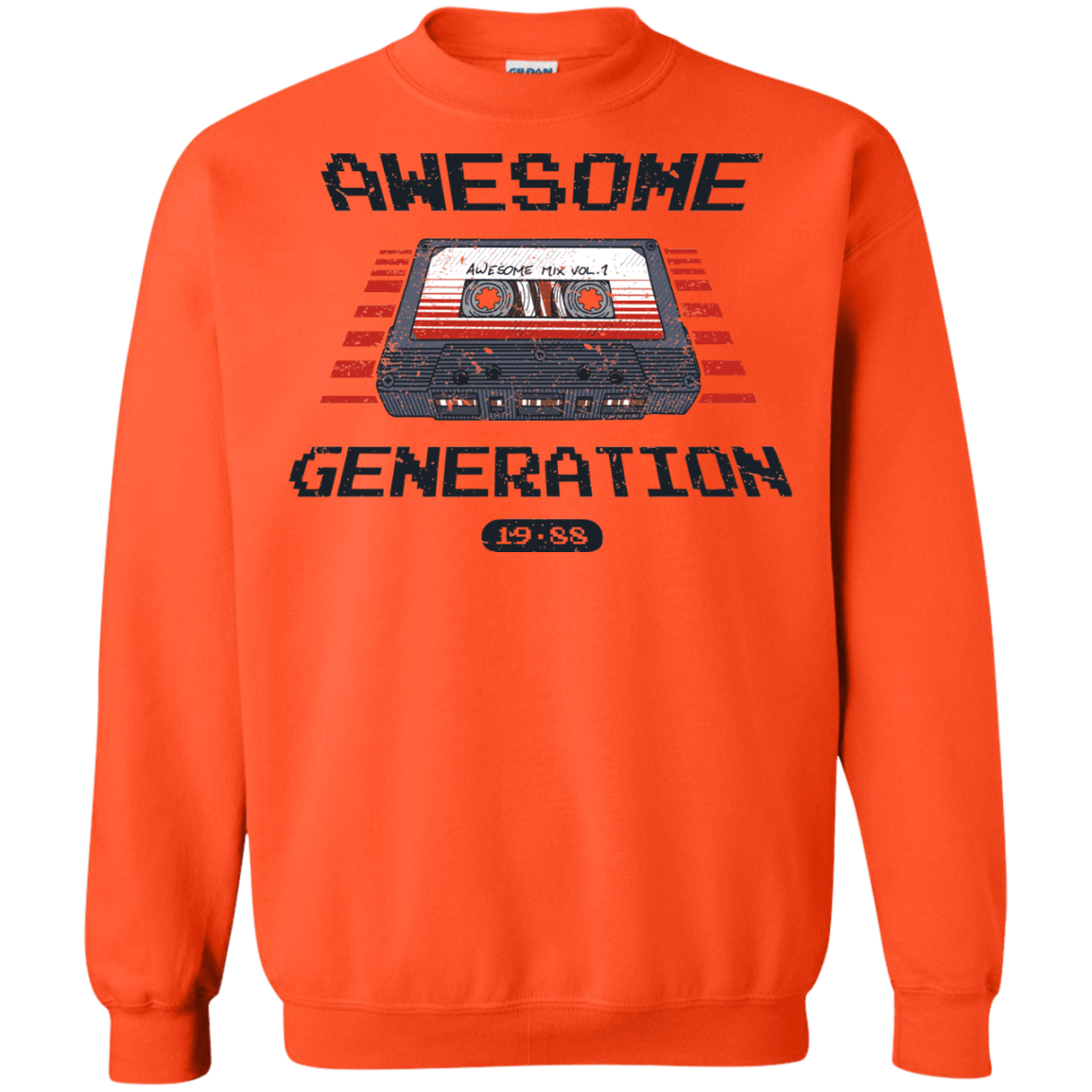 Sweatshirts Orange / Small Awesome Generation Crewneck Sweatshirt