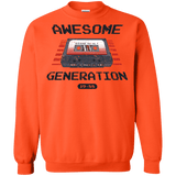 Sweatshirts Orange / Small Awesome Generation Crewneck Sweatshirt