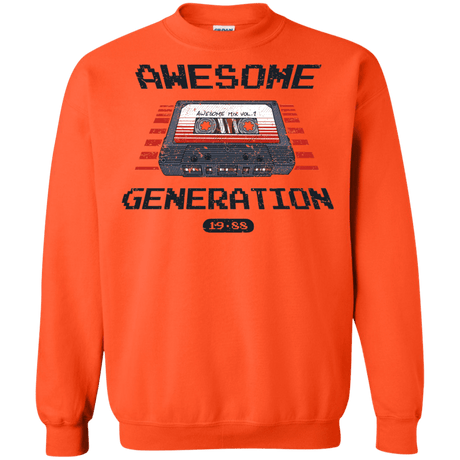 Sweatshirts Orange / Small Awesome Generation Crewneck Sweatshirt