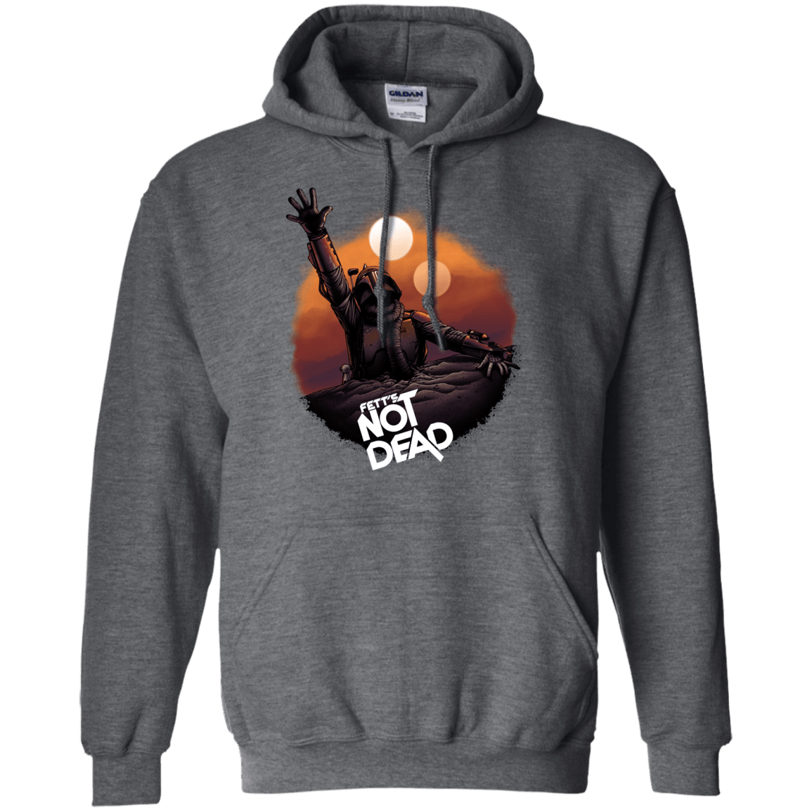 Sweatshirts Dark Heather / Small Back From The Pit Pullover Hoodie