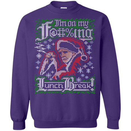 Sweatshirts Purple / Small Bad Santa Ugly sweater Crewneck Sweatshirt