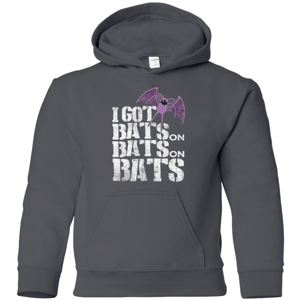 Sweatshirts Charcoal / YS Bats on Bats on Bats Youth Hoodie