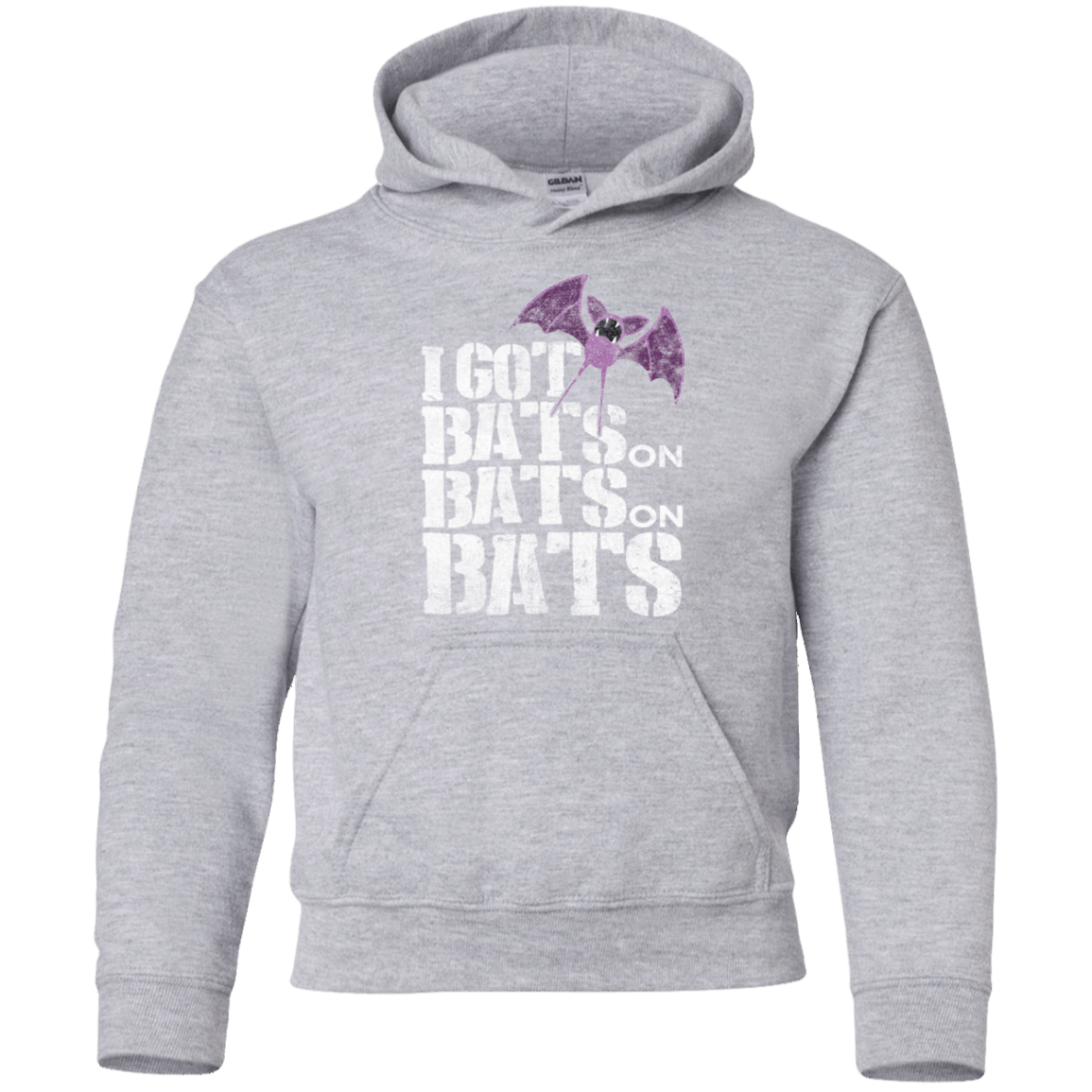 Sweatshirts Sport Grey / YS Bats on Bats on Bats Youth Hoodie