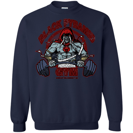 Sweatshirts Navy / Small Black Pyramid Gym Crewneck Sweatshirt