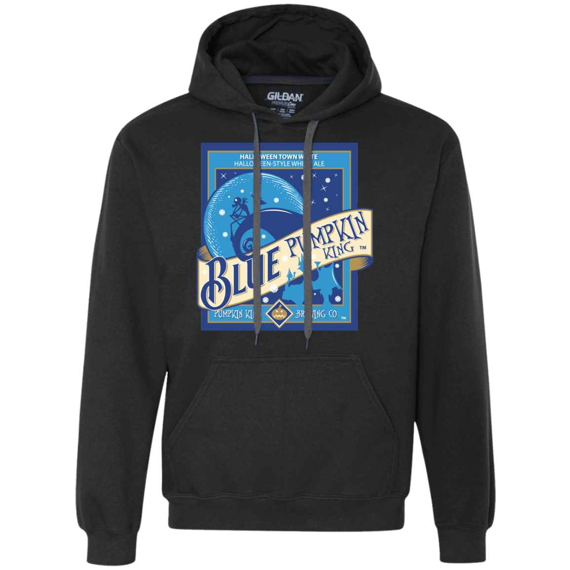 Sweatshirts Black / Small Blue Pumpkin King Premium Fleece Hoodie