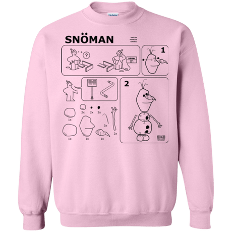 Sweatshirts Light Pink / Small Build a Snowman Crewneck Sweatshirt