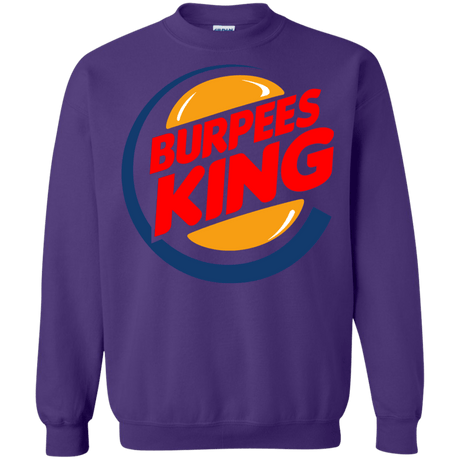 Sweatshirts Purple / Small Burpees King Crewneck Sweatshirt