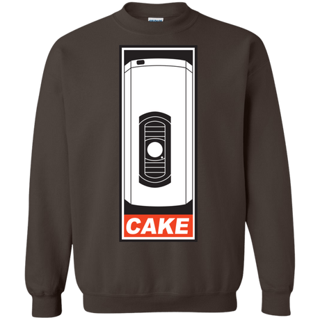 Sweatshirts Dark Chocolate / Small Cake is a Lie Crewneck Sweatshirt