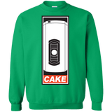 Sweatshirts Irish Green / Small Cake is a Lie Crewneck Sweatshirt
