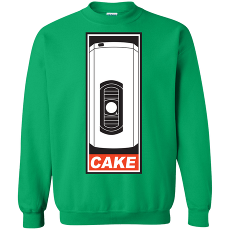Sweatshirts Irish Green / Small Cake is a Lie Crewneck Sweatshirt