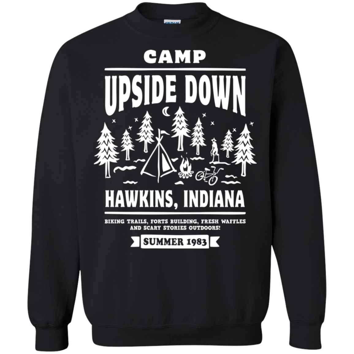 Sweatshirts Black / S Camp Upside Down Crewneck Sweatshirt