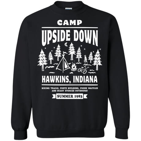 Sweatshirts Black / S Camp Upside Down Crewneck Sweatshirt