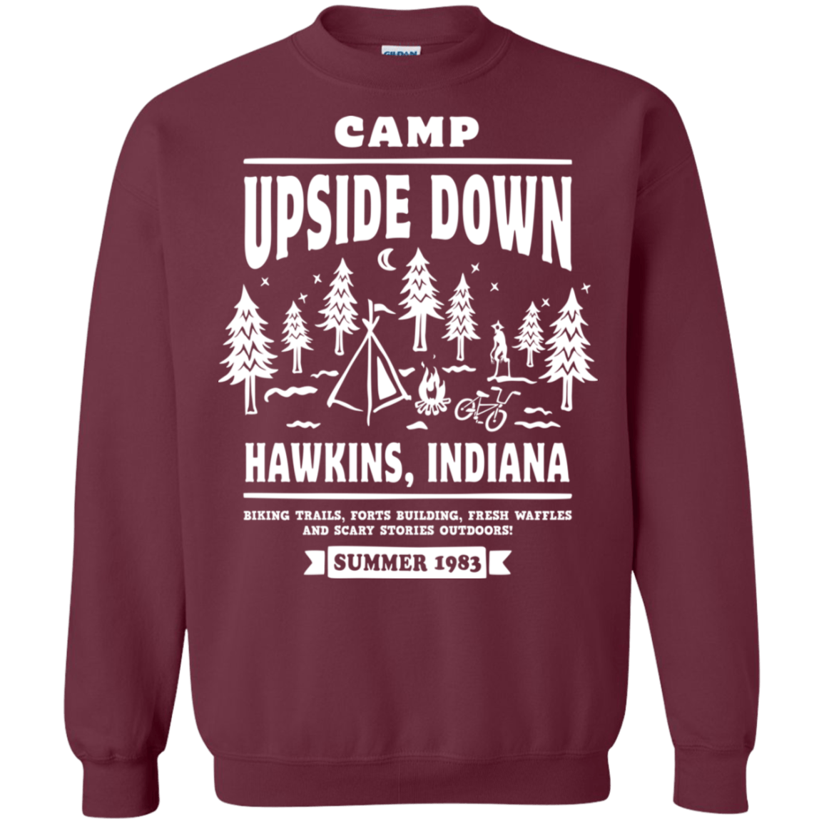 Sweatshirts Maroon / S Camp Upside Down Crewneck Sweatshirt