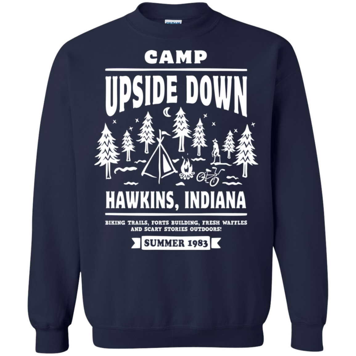 Sweatshirts Navy / S Camp Upside Down Crewneck Sweatshirt