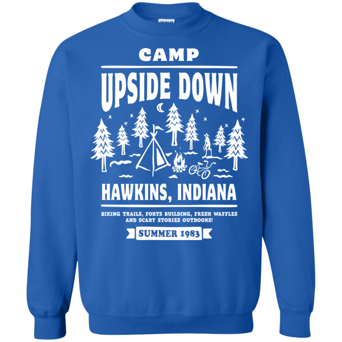 Sweatshirts Royal / S Camp Upside Down Crewneck Sweatshirt